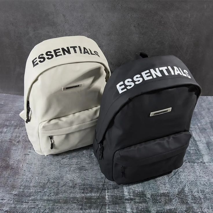 Black and Cream Essentials Back pack