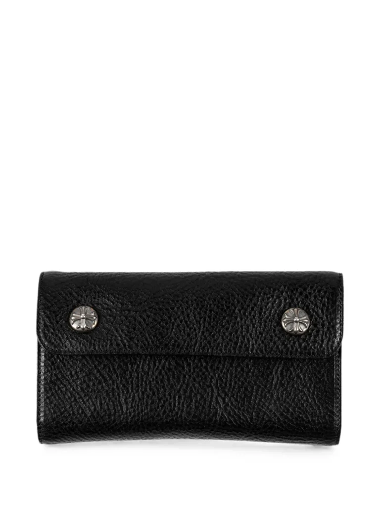 Chrome Hearts Big Wave Zip-Pocket Wallet