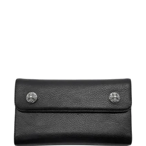 Chrome Hearts Cross Ball Grained Leather Wallet