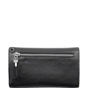 Chrome Hearts Cross Ball Grained Leather Wallet Back in