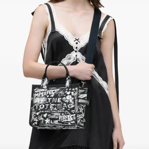 Marc Jacobs Small Punk Scribble Canvas Tote Bag in Pose