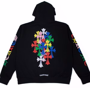 CH Script Multicolor Cross Cemetery Zip Up Hoodie